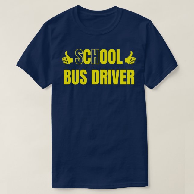 T-shirt Conducteur de bus scolaire Cool de bus (Design devant)