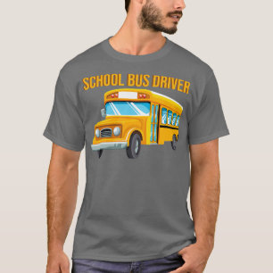 T-shirt Conducteur De Bus Scolaire Coupé Retour À La Conce