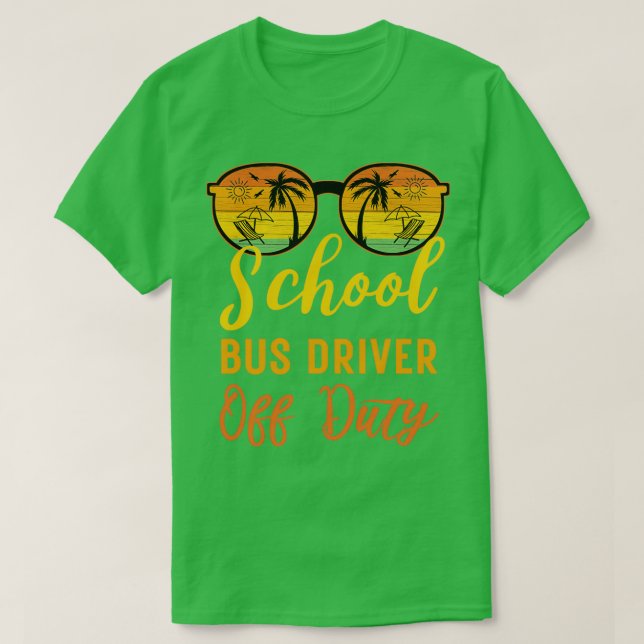 T-shirt Conducteur de bus scolaire en service drôle vacanc (Design devant)