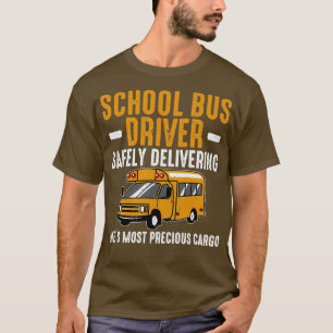 T-shirt Conducteur de bus scolaire livrant en toute sécuri