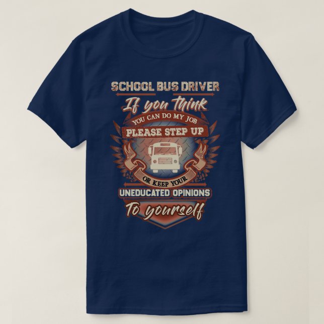 T-shirt Conducteur de bus scolaire Witty (Design devant)