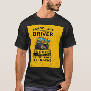 T-shirt Conducteur De Bus Sit Down Yellow