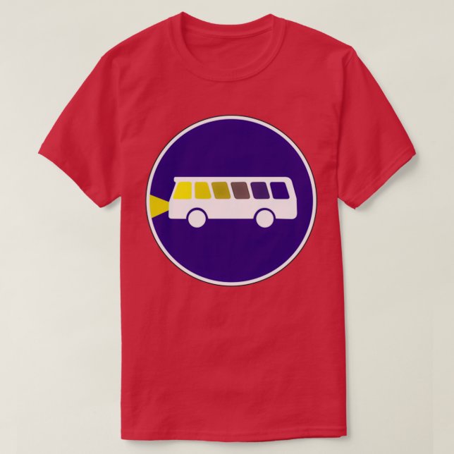 T-shirt Conducteur de bus sur la route nocturne (Design devant)