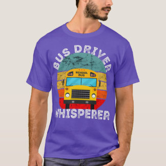 T-shirt Conducteur de bus Whisperer Retro Vintage Sunset D