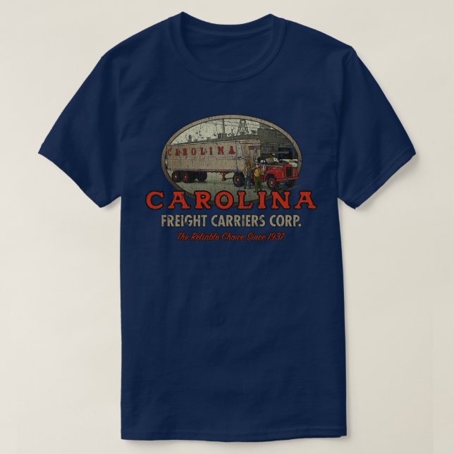 T-shirt Conducteur de camion Carolina Transporteurs de mar (Design devant)