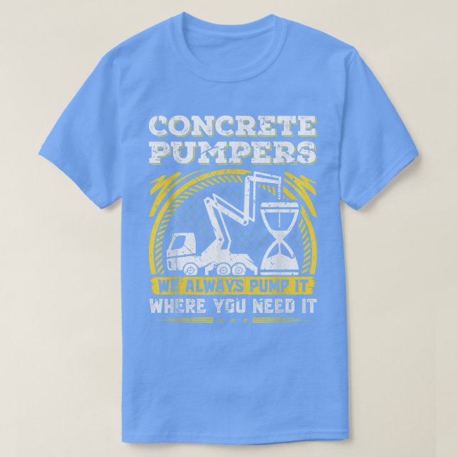 T-shirt Conducteur de camion de pompe en béton (Design devant)