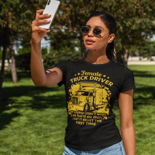 T-shirt Conducteur de camion femme Gritty avec fierté (Créateur téléchargé)