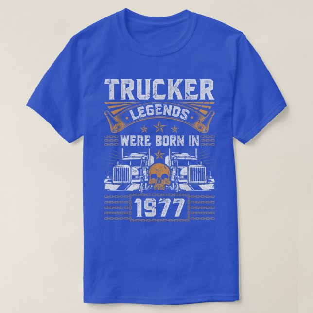 T-shirt Conducteur De Camion Légende Anniversaire Trucker  (Design devant)
