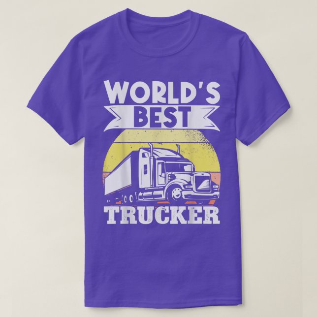 T-shirt Conducteur de camion Monde meilleur camion (Design devant)