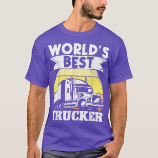 T-shirt Conducteur de camion Monde meilleur camion