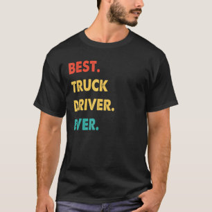 T-shirt Conducteur De Camion Profession Rétro Meilleur Con