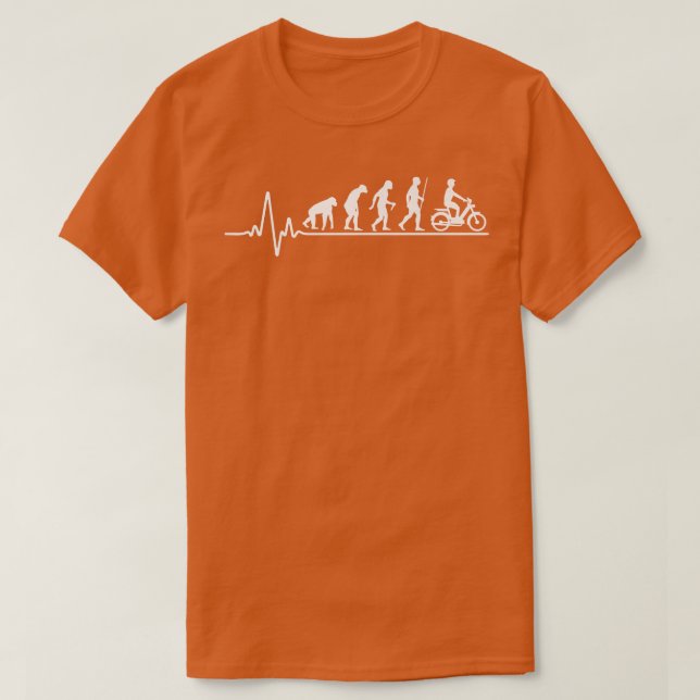T-shirt Conducteur de cyclomoteur Evolution Battement de c (Design devant)