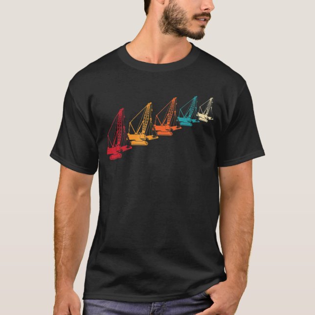 T-shirt Conducteur de grue chantier de construction grue g (Devant)