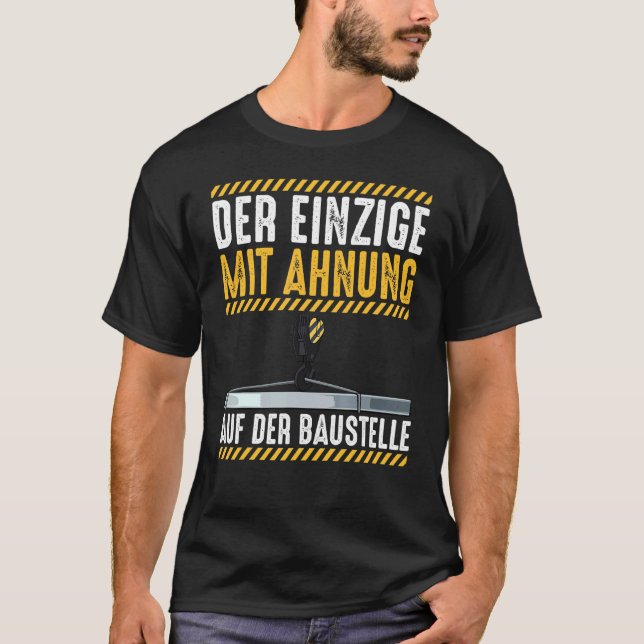 T-shirt Conducteur de grue Construction de grue Constructi (Devant)