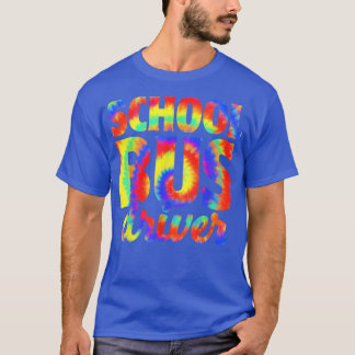 T-shirt Conducteur De L'École Tie Dye Cute Retour À L'Écol