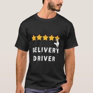 T-shirt Conducteur de livraison Aliments cinq étoiles Grub