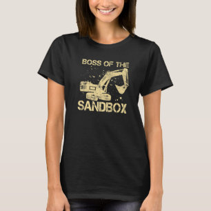 T-shirt Conducteur de pelleteuse de patron de bac à sable 