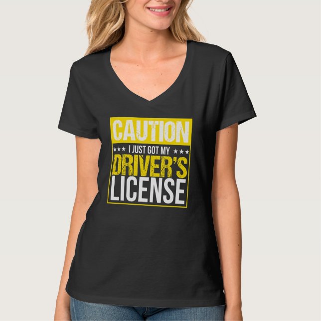 T-shirt Conducteur de plaque de permis de conduire (Devant)