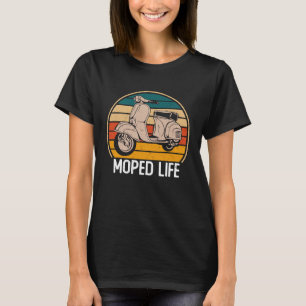 T-shirt Conducteur de scooter Moped Life Retro Classic