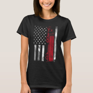 T-shirt Conducteur de semi-remorque US American Flag 18 Wh