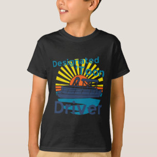 T-shirt Conducteur de toon désigné Ponton Bateau Été Lac