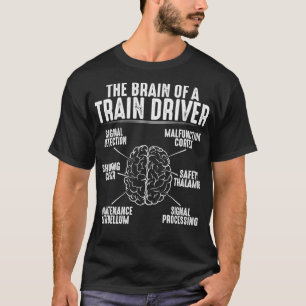 T-shirt Conducteur de train Locomotive Ingénieur Cerveau C