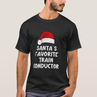 T-shirt Conducteur de train préféré de Noël Père Noël Funn