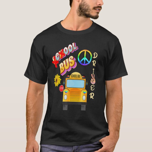 T-shirt Conducteurs de bus scolaires Retro (Devant)
