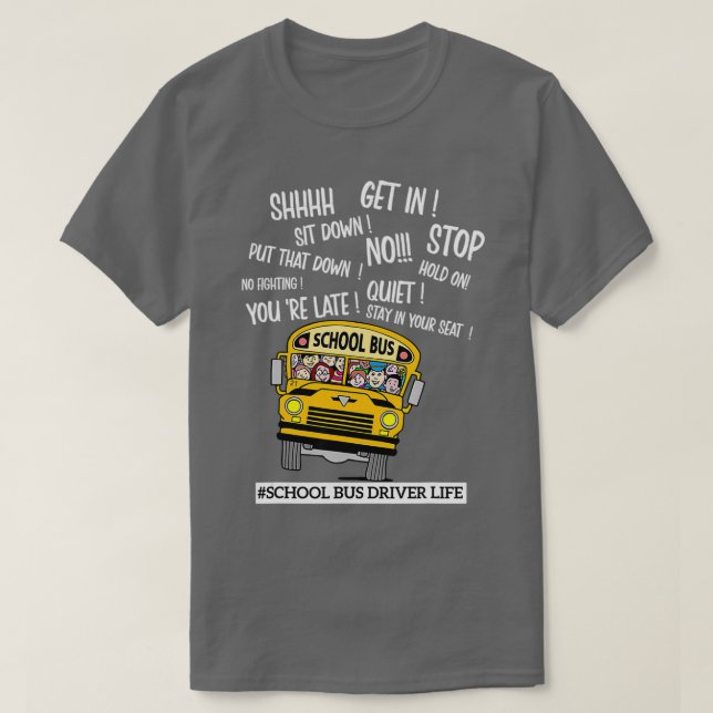 T-shirt Conductrice d'autobus scolaire Cool Conductrice d' (Design devant)