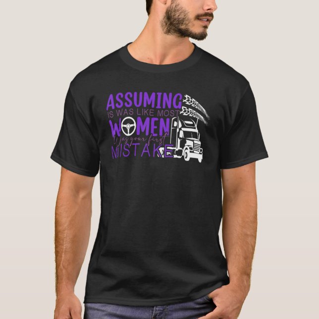 T-shirt Conductrice de Camion Féminin (Devant)