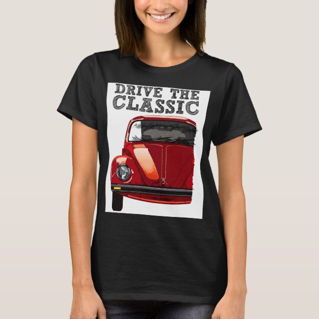 T-shirt conduire la coccinelle-vw classique (Devant)