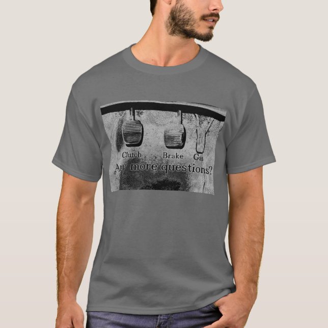 T-shirt Conduisez le bâton (noir et blanc) (Devant)