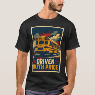 T-shirt Conduit avec fierté Autocarro scolaire vue arrière