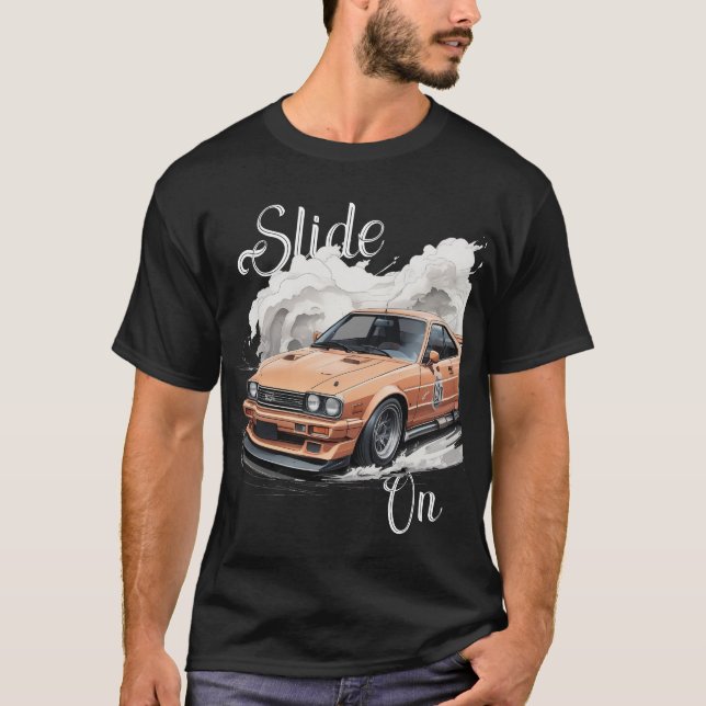 T-shirt "Conduite automobile avec fumée et puissance (Devant)