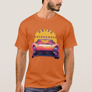 T-shirt 🔥 Conduite Coucher de soleil Red Racer Style Vite