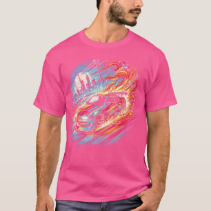 T-shirt Conduite de voiture Burnout Retro Street Voiture R