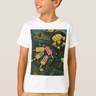 T-shirt cône de crème glacée colorée