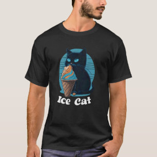 T-shirt Cône de glace au chat, miaulement de kitty drôle,