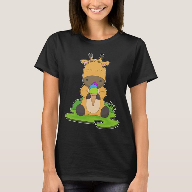 T-shirt Cône de glace de girafe (Devant)