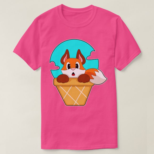 T-shirt Cône de glace Fox (Design devant)