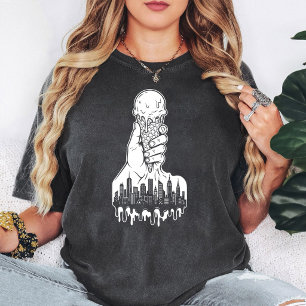 T-shirt Cône de glace main d'art de ville fondue