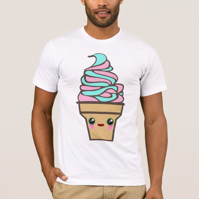 T-shirt Cône de glace Rave Kawaii (Devant)