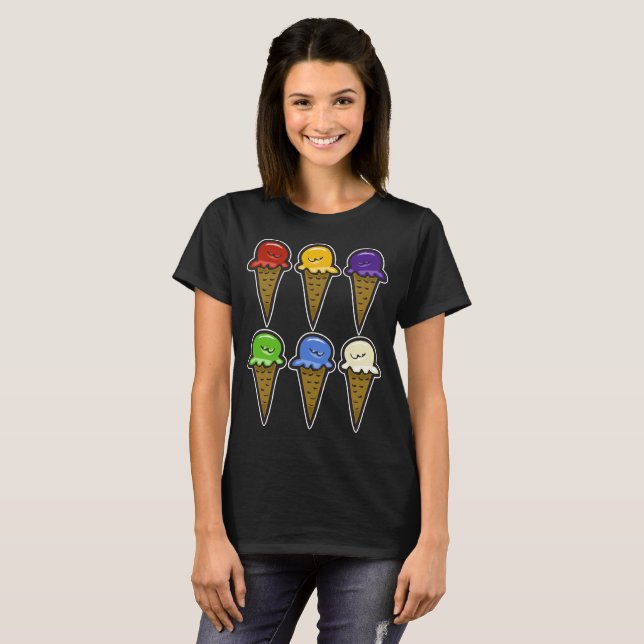 T-shirt Cônes de glace (Devant entier)