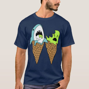 T-shirt Cônes de glace à la morsure de requin graphique te