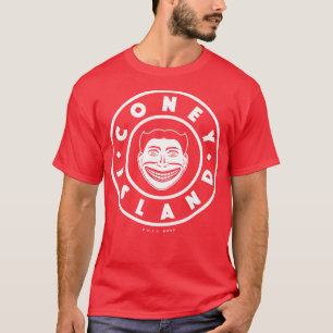 T-shirt Coney Island New York Steeplechase Face Circle Whi