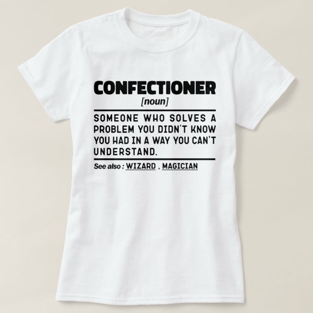 T-shirt Confectionneur Noun Boulangerie Lover boulangerie  (Design devant)