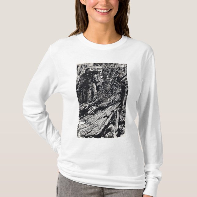 T-shirt "Confess !", dessin à l'encre d'Inde (Devant)