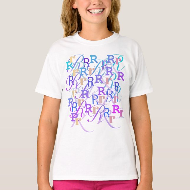 T-shirt Confettis en forme de lettre "R" (Devant)