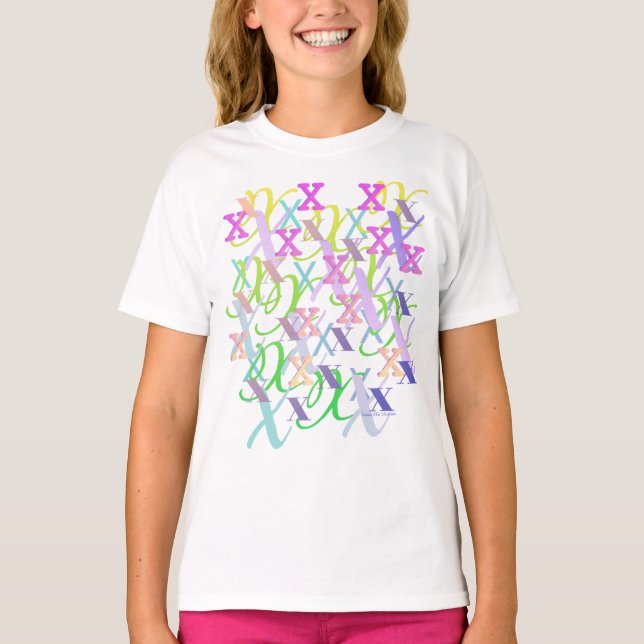 T-shirt Confettis en forme de lettre "X" (Devant)