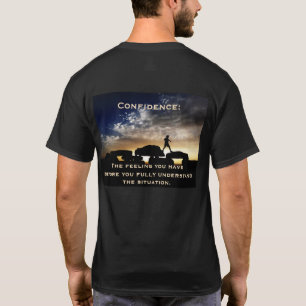 T-shirt Confiance avec photo Randonnée originale noir